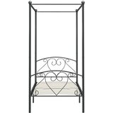  Okvir za krevet s nadstrešnicom sivi metalni 120 x 200 cm | shoptok.hr