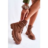 Boto Women's Suede Boots Tied Brown Vanita | ePonuda.com
