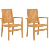  3-dijelni vrtni blagovaonski set od masivne tikovine Smeđa Dužina stola 80 cm | shoptok.hr