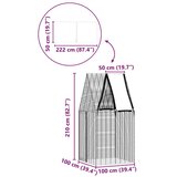  Kavez za zečeve Srebrno 100 x 100 x 210 cm Cinkani čelik | shoptok.hr