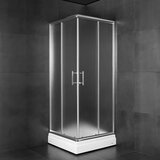 Kerasan, Minotti set tuš kabina kvadratna sa tuš kadom skidajuća obloga, mat staklo - 80x80x185 cm Tuš kabina + Tuš kada | ePonuda.com