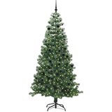 vidaXL Božično drevo med 300 LED z stojalom Zelena 240 cm PVC | Shoptok.si
