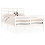 The Living Store Posteljni okvir bel iz trdnega lesa 140x190 cm - Posteljni Okvir, (21526205) | Shoptok.si