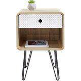 CARRYHOME nočna omarica, siva, črna, bela, barve hrasta | Shoptok.si