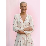 Sinsay Preklopna mini haljina s viskozom i dodatkom lana | shoptok.hr