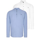 Dewberry DOUBLE SET G783 JUDGE COLLAR SHIRT-WHITE-BLUE Cijene