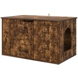 vidaXL Mačja Kuća Dimljeni hrast 85 x 55 x 53 5 cm Konstruirano drvo Cijene