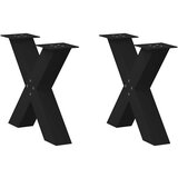 vidaXL Noge za stolić u obliku slova X 2 kom crne 50x(42-43) cm čelik Cijene