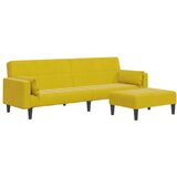  Kavč dvosed s stolčkom za noge rumen žamet, (21228589) | Shoptok.si