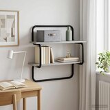  Zidna polica na 2 razine Siva Sonoma 80 x 24,5 x 61 cm Cijene