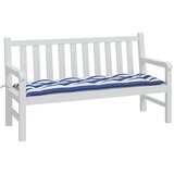  Jastuk za vrtnu klupu plavo-bijeli prugasti 150x50x7 cm tkanina | Eponuda.com