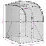  Kokošinjac Srebrna 200 x 200 x 215 cm Pocinčani čelik | shoptok.hr