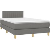  Krevet s oprugama i madracem tamnosivi 120 x 200 cm od tkanine | shoptok.hr