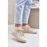 Big Star Insulated corduroy sneakers women's Big Star Hi-Poly system beige | shoptok.hr