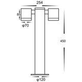  Spoljna lampa KETTO 2xGU10/60W/230V IP44 crna | Eponuda.com