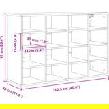 vidaXL Omara za čevlje s polico Bela 52.5 x 30 x 50 cm Konstruiran les | Shoptok.si
