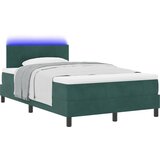 vidaXL vzmetnica s škatlo z vzmetnico in LED temno zelena 120x190 cm žamet, (22156482) | Shoptok.si