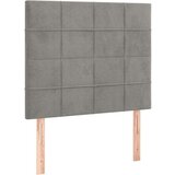  Uzglavlje svjetlosivo 90x5x118/128 cm baršunasto | shoptok.hr