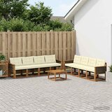  Set vanjskih sofa 9 kom. Prirodna i krem | shoptok.hr