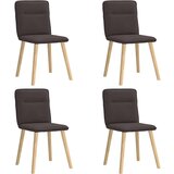  Jedilni stoli 4 kosi temno rjavo blago, (21822415) | Shoptok.si