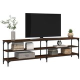 TV ormarić boja hrasta 180x30x50 cm konstruirano drvo i metal | shoptok.hr