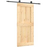  Klizna vrata s priborom za montažu 90 x 210 cm masivna borovina | shoptok.hr