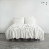 Linen Tales Bijela lanena produljena posteljina za bračni krevet 200x220 cm -