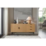 Livetastic ŠIROKA KOMODA, črna, barve hrasta | Shoptok.si