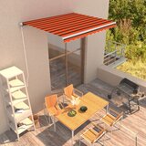 vidaXL Ročno zložljiva tenda 300x250 cm oranžna in rjava Cene