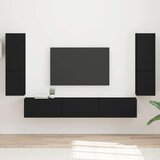  Komplet TV omaric 4 pcs Črna Konstruiran les - - črna - 61.16 - 30 x 31 x 60 cm - 2025-vidaXL-Uvoz_2 | Shoptok.si