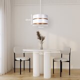  Duolla - Visilica na sajli DUO 1xE27/15W/230V prečnik 40 cm bela/zlatna | Eponuda.com