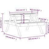  za piknik 105 x 134 x 75 cm od masivnog drva duglazije | shoptok.hr