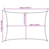  Jedro za zaštitu od sunca 160 g/m² terakota 5 x 7 m HDPE | shoptok.hr