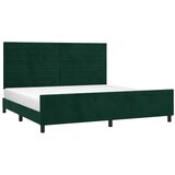  Okvir za krevet bez madraca tamnozeleni 200x200 cm baršunasti | shoptok.hr