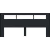 vidaXL LED uzglavlje crno 220x18 5x103 5 cm konstruirano drvo | shoptok.hr