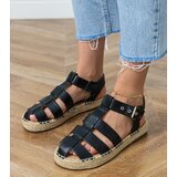 D/CEO Black closed espadrille sandals Kleona | Shoptok.si