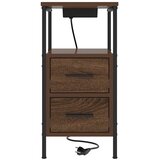 Noćni ormar 2 pcs Smeđi hrast 30 x 48 x 61 cm Konstruirano drvo | shoptok.hr