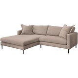 P & B SEDEŽNA GARNITURA, rebrasti žamet svetlo rjava | Shoptok.si