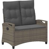  Vrtna klupa s jastukom Siva i tamno siva 105 x 60 x 112 cm - siva i tamnosiva | shoptok.hr