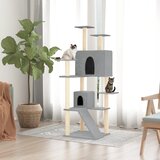  Penjalica za mačke sa stupovima za grebanje svjetlosiva 153 cm | shoptok.hr