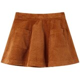  Dječja suknja s džepovima od samta boja konjaka 116 | shoptok.hr