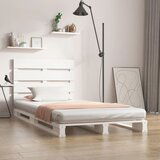 The Living Store Posteljni okvir bel 75x190 cm trdna borovina - Posteljni Okvir, (21525487) | Shoptok.si