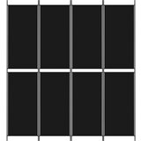  Sobna pregrada s 4 panela crna 200 x 220 cm od tkanine | shoptok.hr