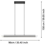 Eglo 39901 - led luster na sajli bucita, sa prigušivačem LED/57,5W/230V 3000K + daljinski upravljač | Eponuda.com