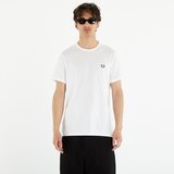 Fred Perry Pamučna majica Ringer T-Shirt za muškarce, boja: bijela, s aplikacijom, M3519.100 Cijene