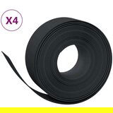  Vrtne ivice 4 kom crne 10 m 20 cm od polietilena | shoptok.hr