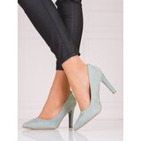 SHELOVET Women's pumps with high heel gray Cijene