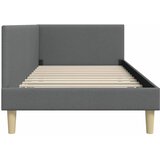  Kutni okvir kreveta Tamno siva 90 x 190 cm tkanina | shoptok.hr