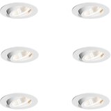 QAZQA Professional Set van 6 inbouwspots wit 6,8cm incl. LED 750 lm dimbaar IP23 - Gaius u