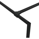 Pregrada za tuš crna 115 x 195 cm s prozirnim staklom ESG | Eponuda.ba